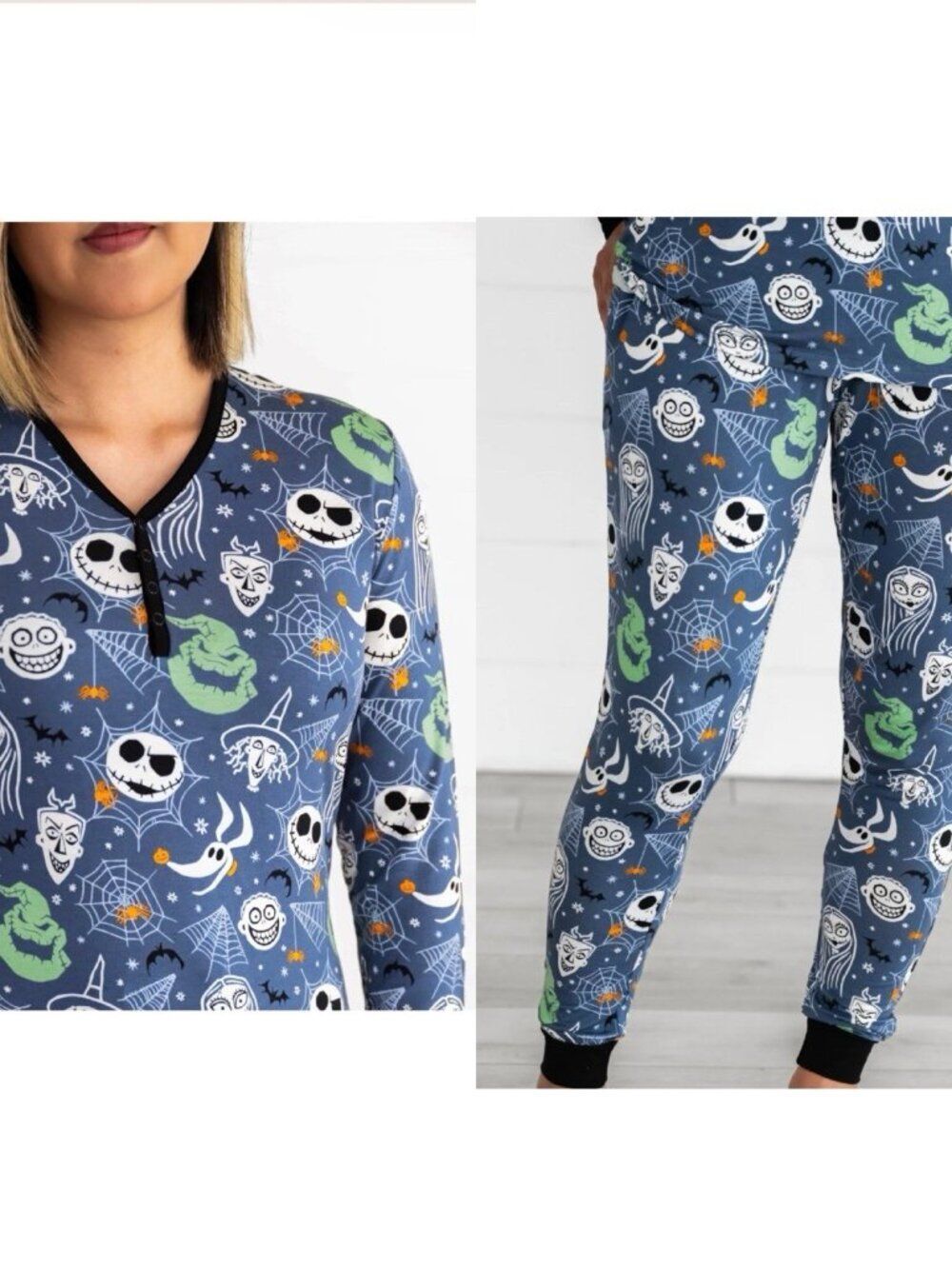 New Little Sleepies Woman 2Xl Disney 2 Pc Pajama Set Nightmare Before Christmas